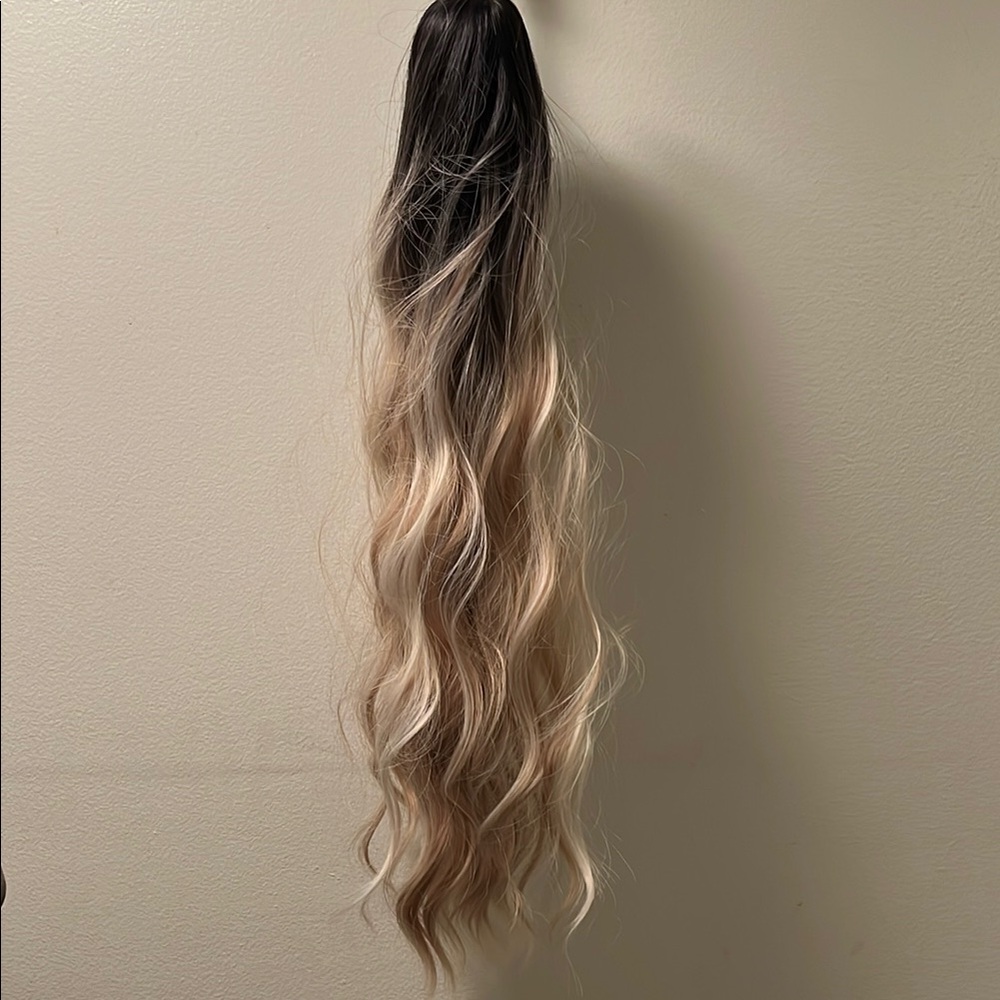 Ombre Black and Blonde Hair Extension